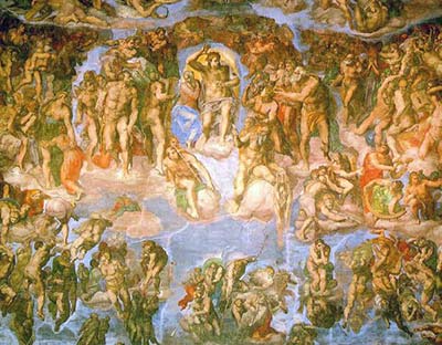 Le Jugeme,t Dernier, chapelle Sixtine, musée du Vatican